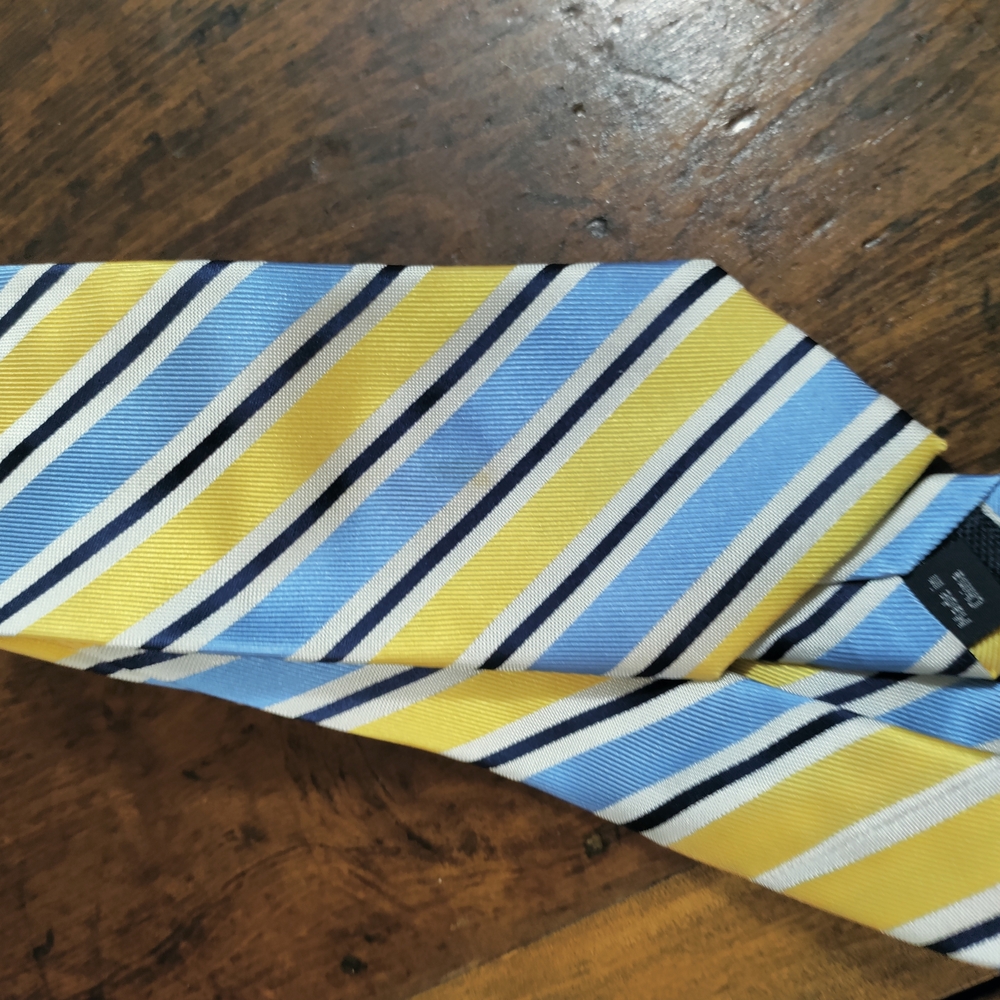 Nautica Yellow and Blue Striped Tie